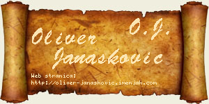 Oliver Janašković vizit kartica
